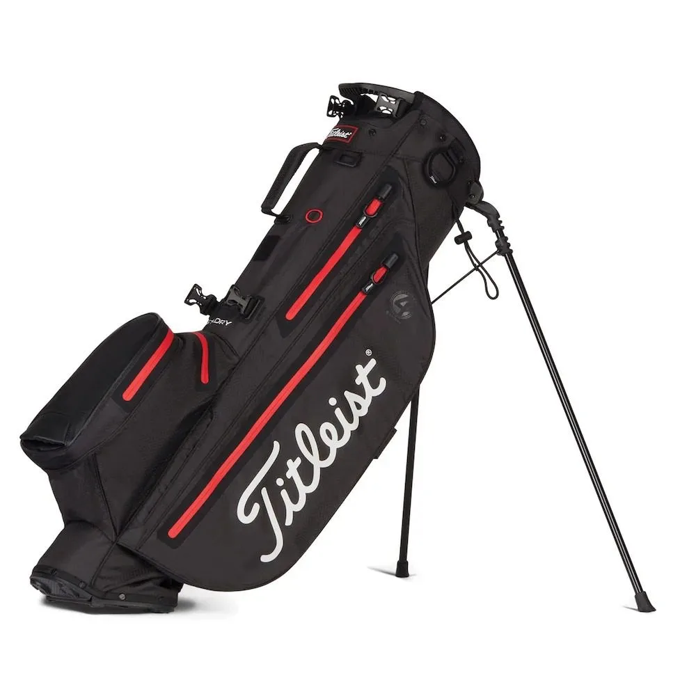 Titleist Players 4 StaDry Stand Bag 2021 - Black/Black/Red