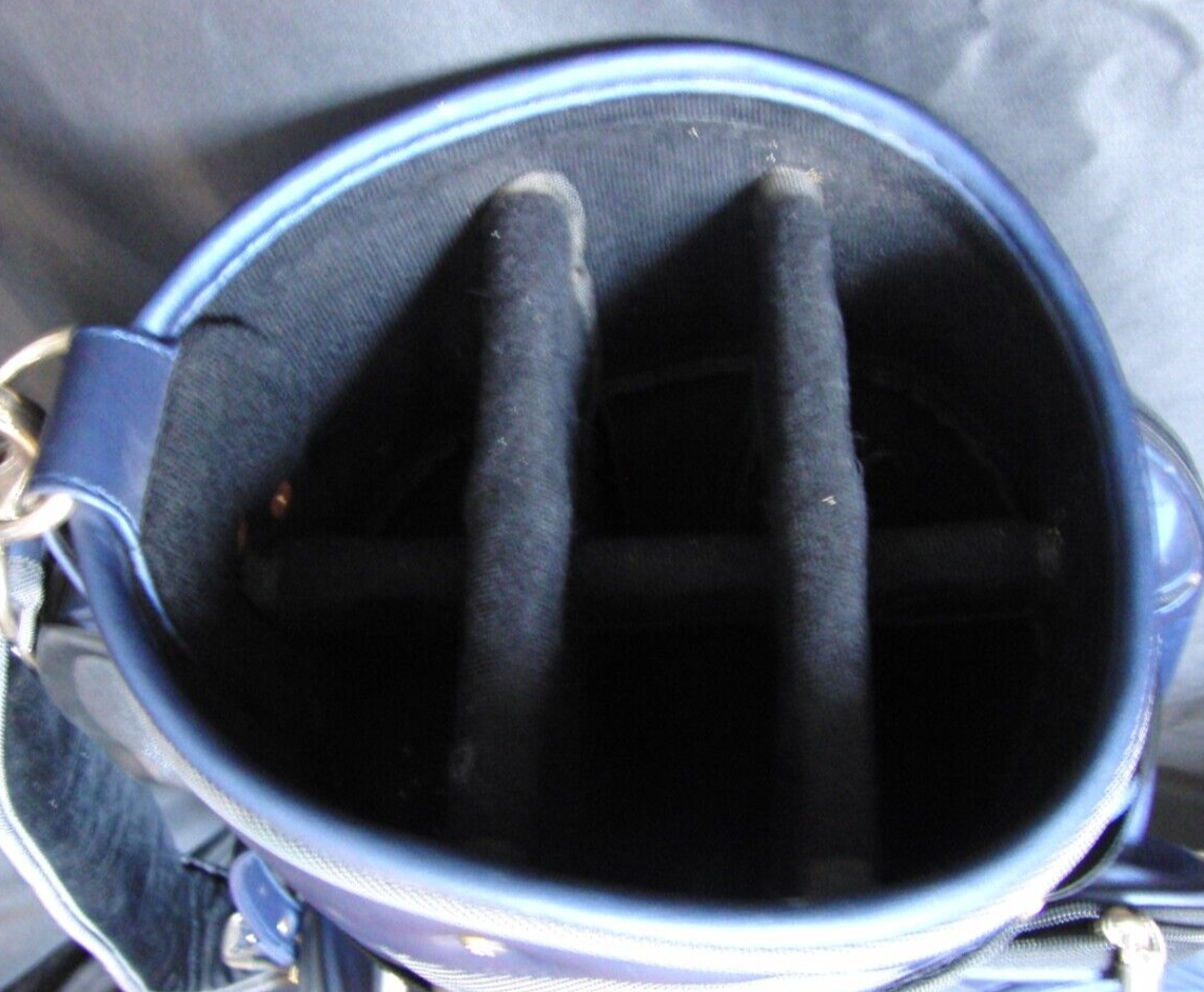 6 Division Mizuno T-Zoid Blue & Grey Tour Trolley Cart Golf Clubs Bag - Image 5