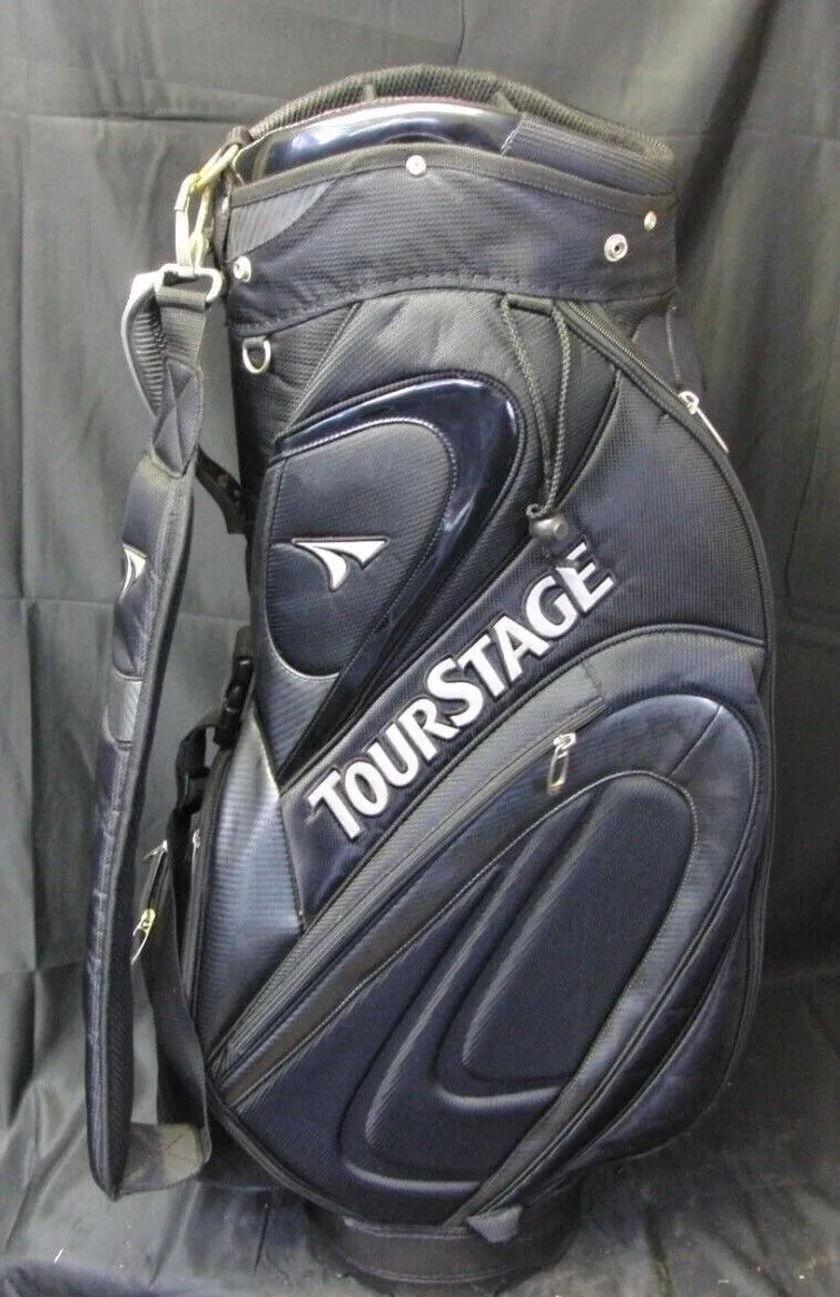5 Division Bridgestone Tourstage Black & Silver Tour Cart Golf Clubs Bag - Image 4