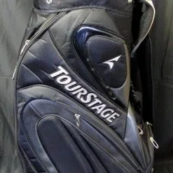 5 Division Bridgestone Tourstage Black & Silver Tour Cart Golf Clubs Bag