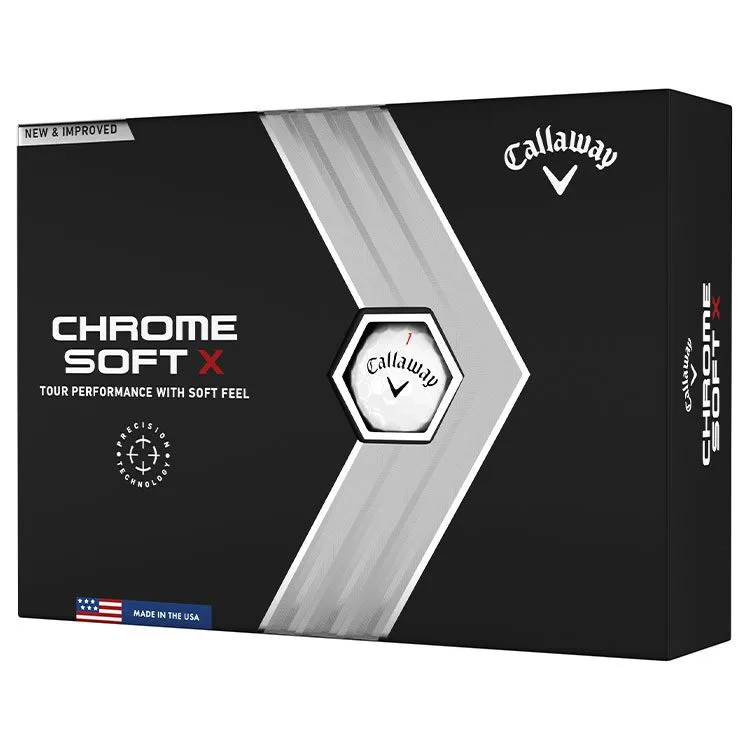 Callaway Chrome Soft X Golf Balls 2022 - White (12 Balls)