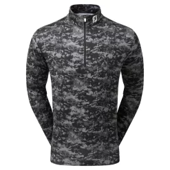 FootJoy Cloud Camo Print Chill Out Pullover - Black