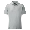 FootJoy Stretch Pique Solid Colour Athletic Fit Golf Shirt - Heather Grey