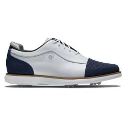 FootJoy Ladies FJ Traditions Golf Shoes - White/Navy