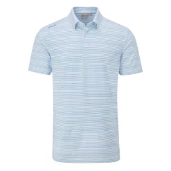 PING Men's Alexander Polo Shirt - White/Infinity Blue