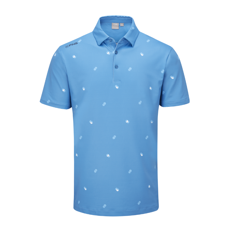 Ping Two Tone Golf Polo Shirt - Danube/infinity Blue