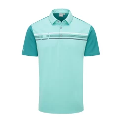 Ping Morten Golf Polo Shirt - Aquarius/Everglade Multi