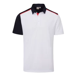Ping Mack Golf Polo Shirt - White/Navy Multi