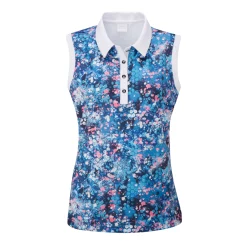 Ping Ladies Purdey Sleeveless Polo Shirt - Laguna Multi