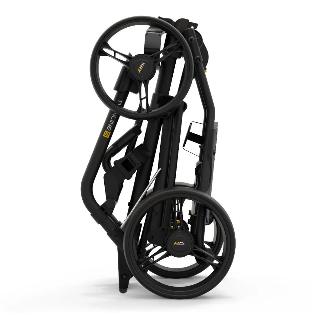 PowaKaddy Twinline 5 Golf Push Trolley - Black - Image 3