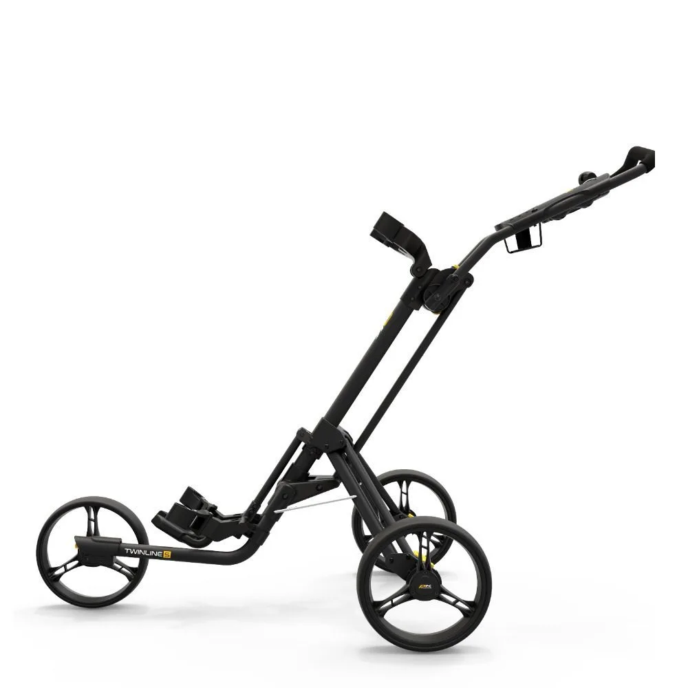 PowaKaddy Twinline 5 Golf Push Trolley - Black - Image 2
