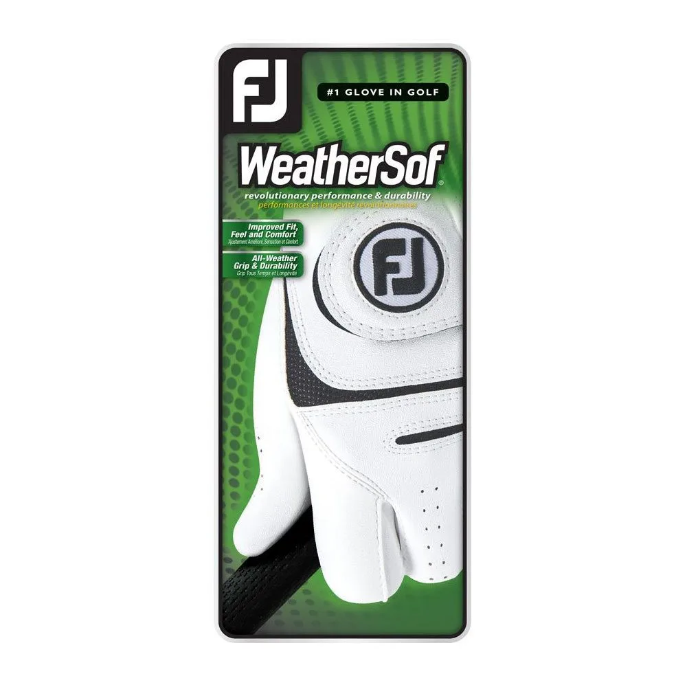 FootJoy Men's WeatherSof Glove - White - Image 2