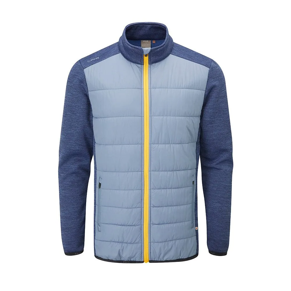 PING Mens Dover Thermal Golf Jacket - Greystone/Oxford Blue
