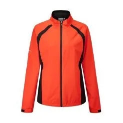 Ping Ladies Freda Waterproof Golf Jacket - Flame/Black
