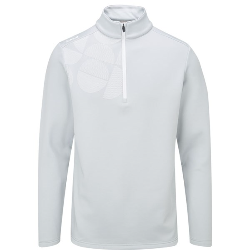 Ping Elevation 1/2 Zip Mens Fleece Golf Top - Pearl Grey