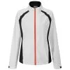 Ping Ladies Freda Waterproof Golf Jacket - White/Black/Flame