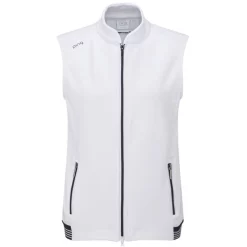 Ping Ladies SensorWarm Dot Sleeveless Fleece Vest - White/Navy