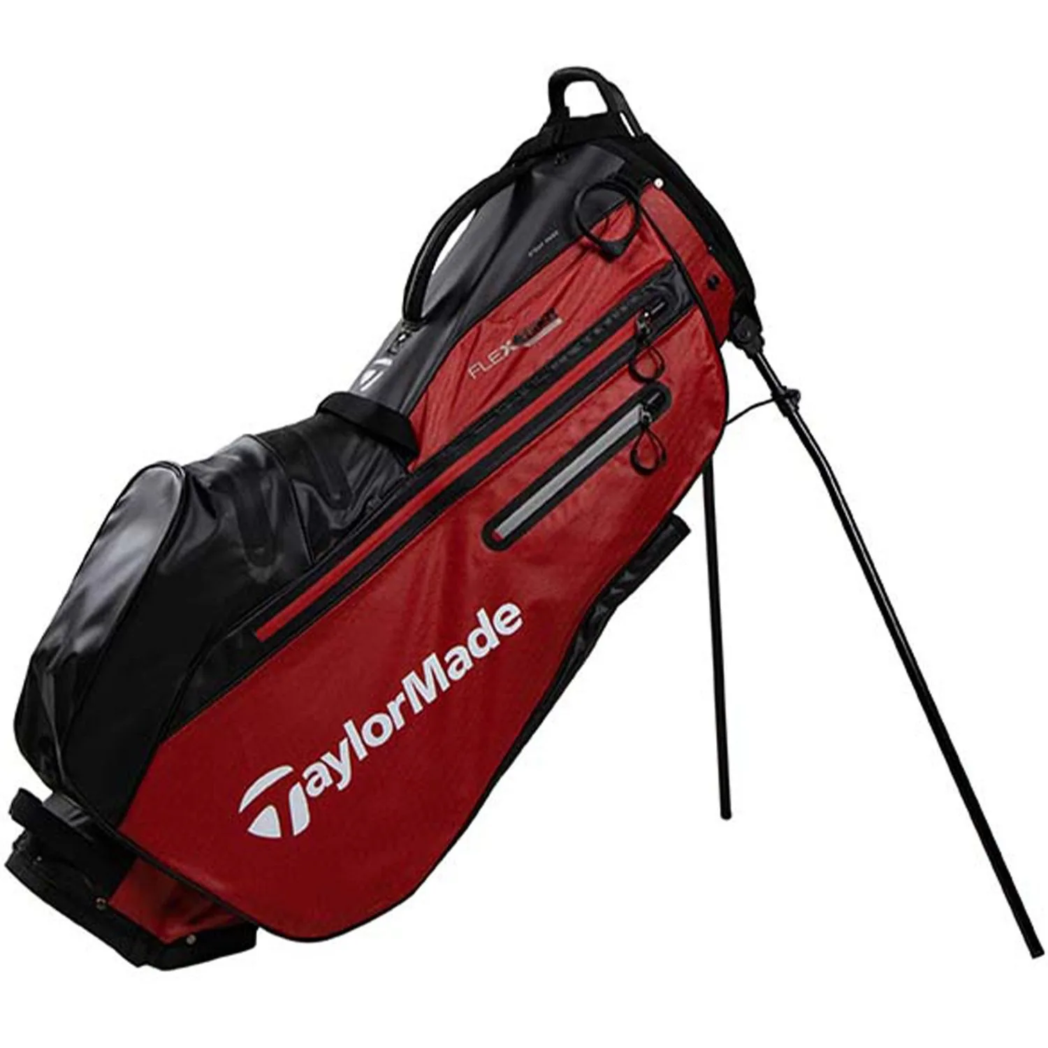 TaylorMade Flextech Waterproof Golf Stand Bag - Black/Red
