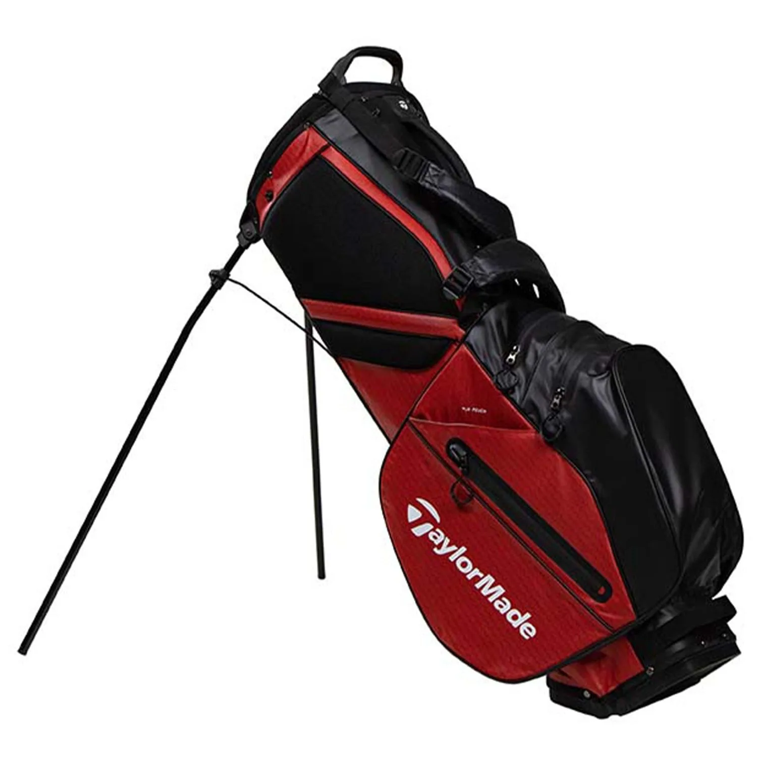TaylorMade Flextech Waterproof Golf Stand Bag - Black/Red - Image 2